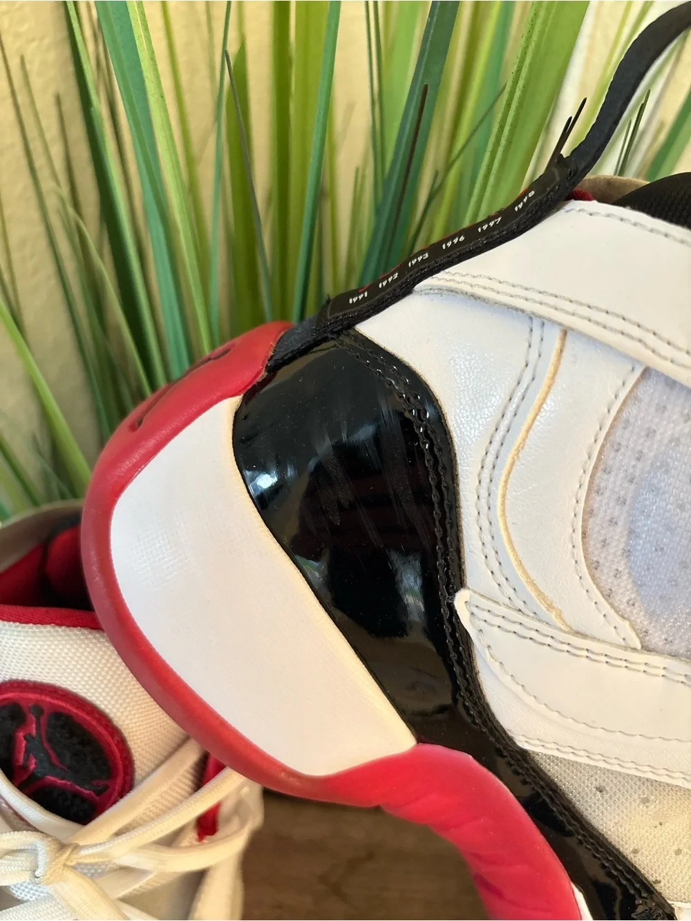 Air Jordan Jumpman Two Trey White Black Gym Red Sneakers